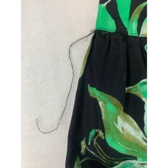 Ralph Lauren Womens Floral Tiered Skirt XXL Black & Green - Picture 4 of 4